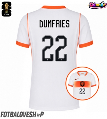 Nizozemsko Denzel Dumfries #22 Dámské Venkovní Dres MS 2026 Krátký Rukáv